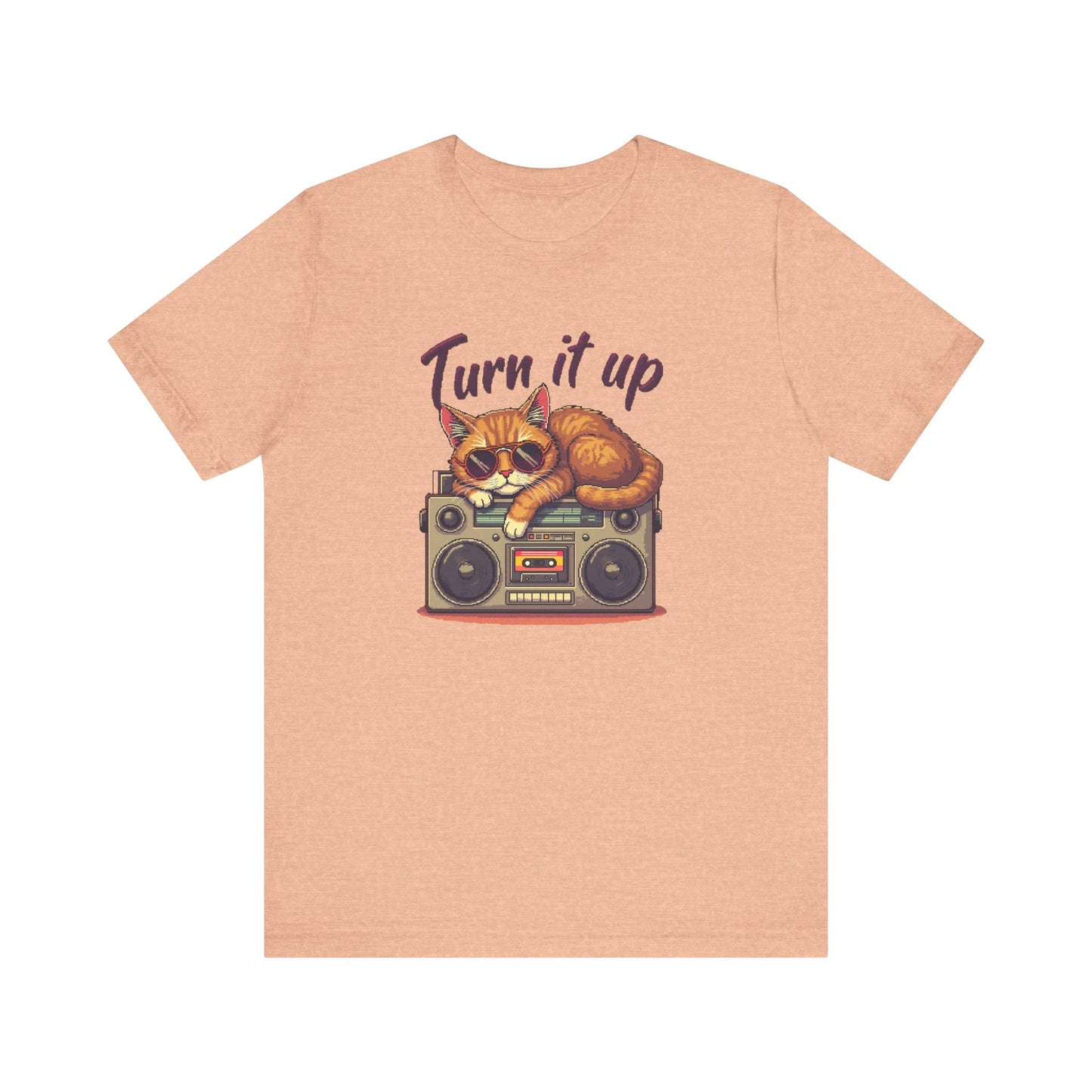 Retro Cat Turn It Up T-Shirt