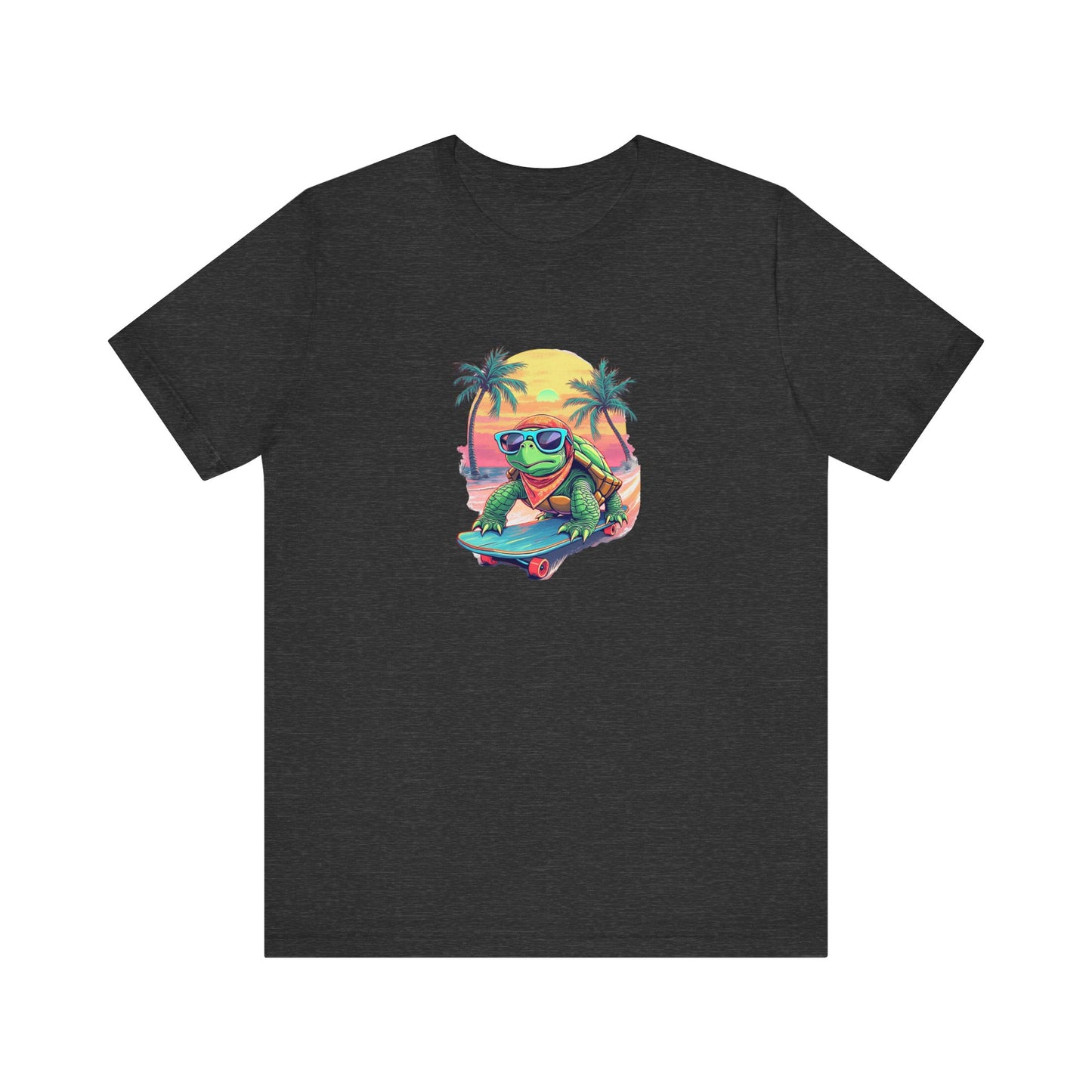 Cartoon Turtle Surf Unisex Tee