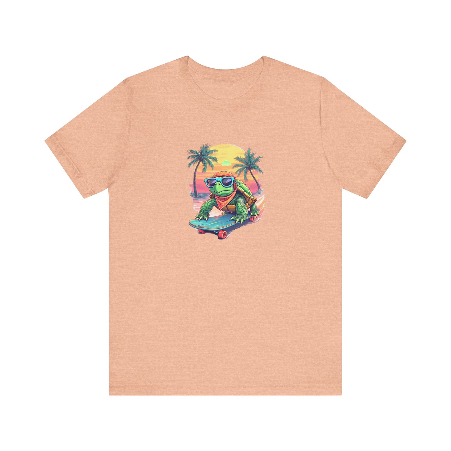 Cartoon Turtle Surf Unisex Tee