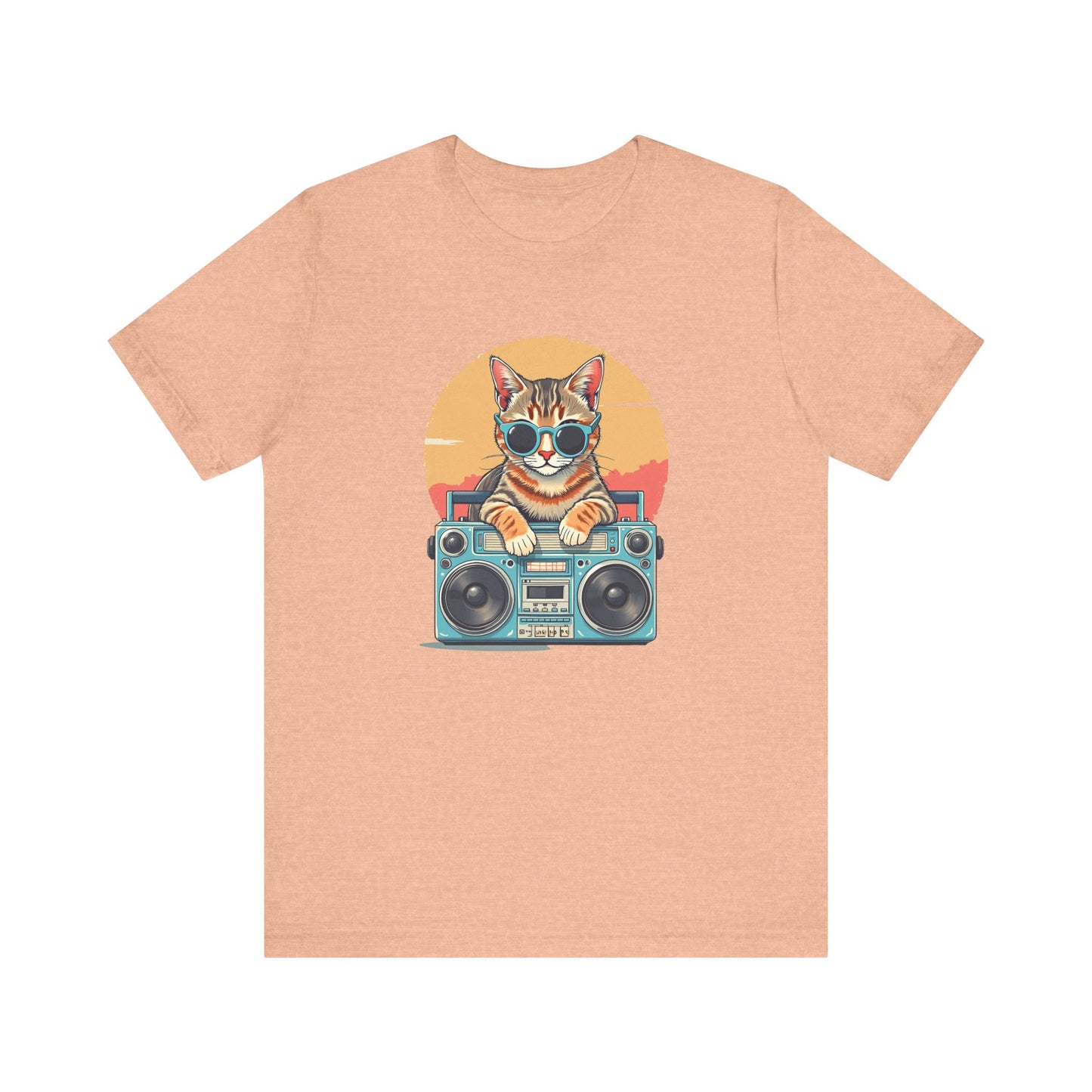 Retro Cat Boombox T-Shirt