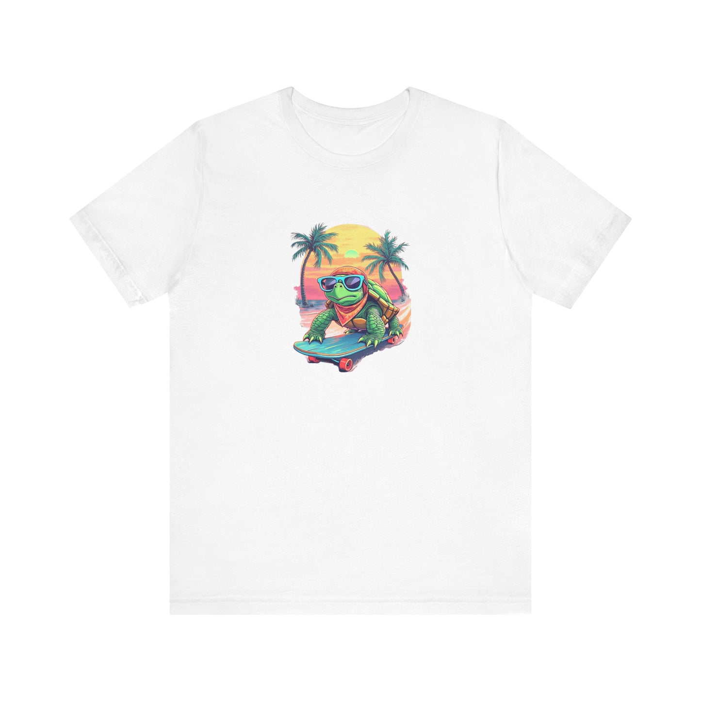 Cartoon Turtle Surf Unisex Tee