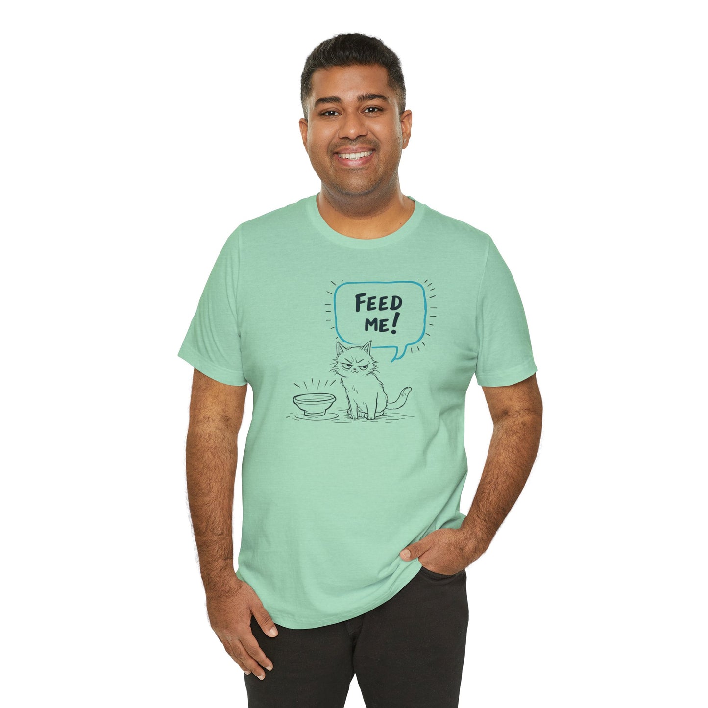 Funny Cat Feed Me T-Shirt