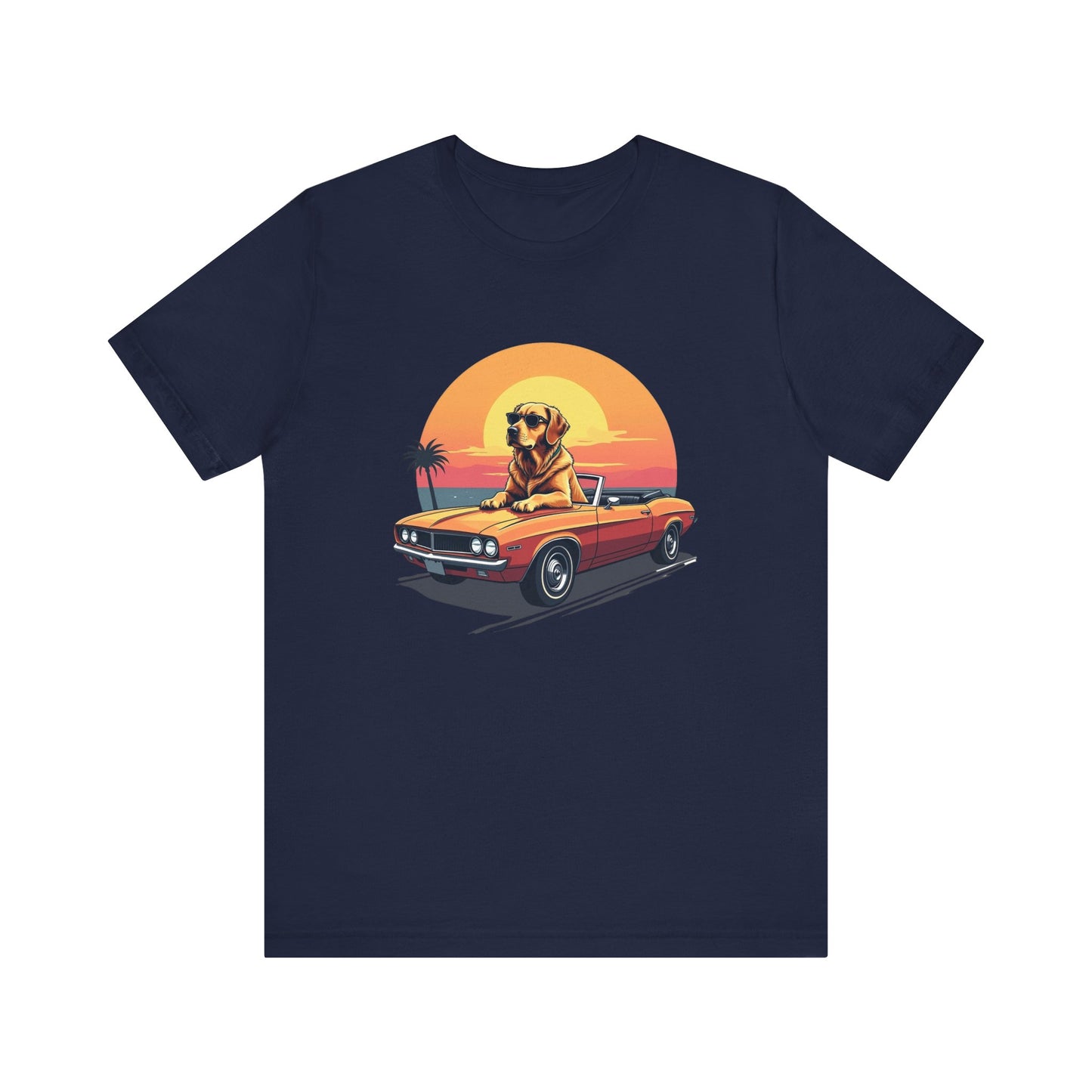 Vintage Sunset Dog T-Shirt Unisex