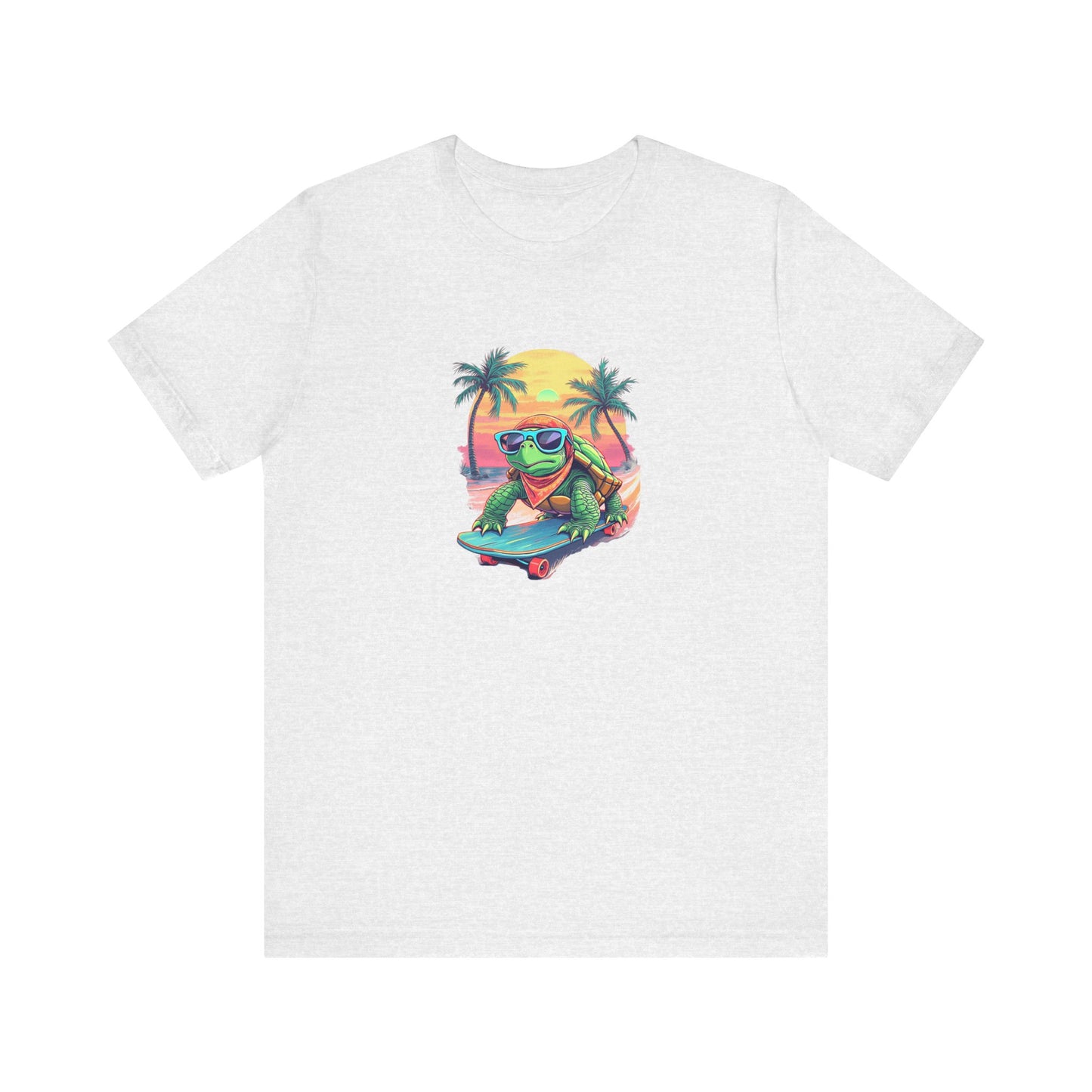 Cartoon Turtle Surf Unisex Tee