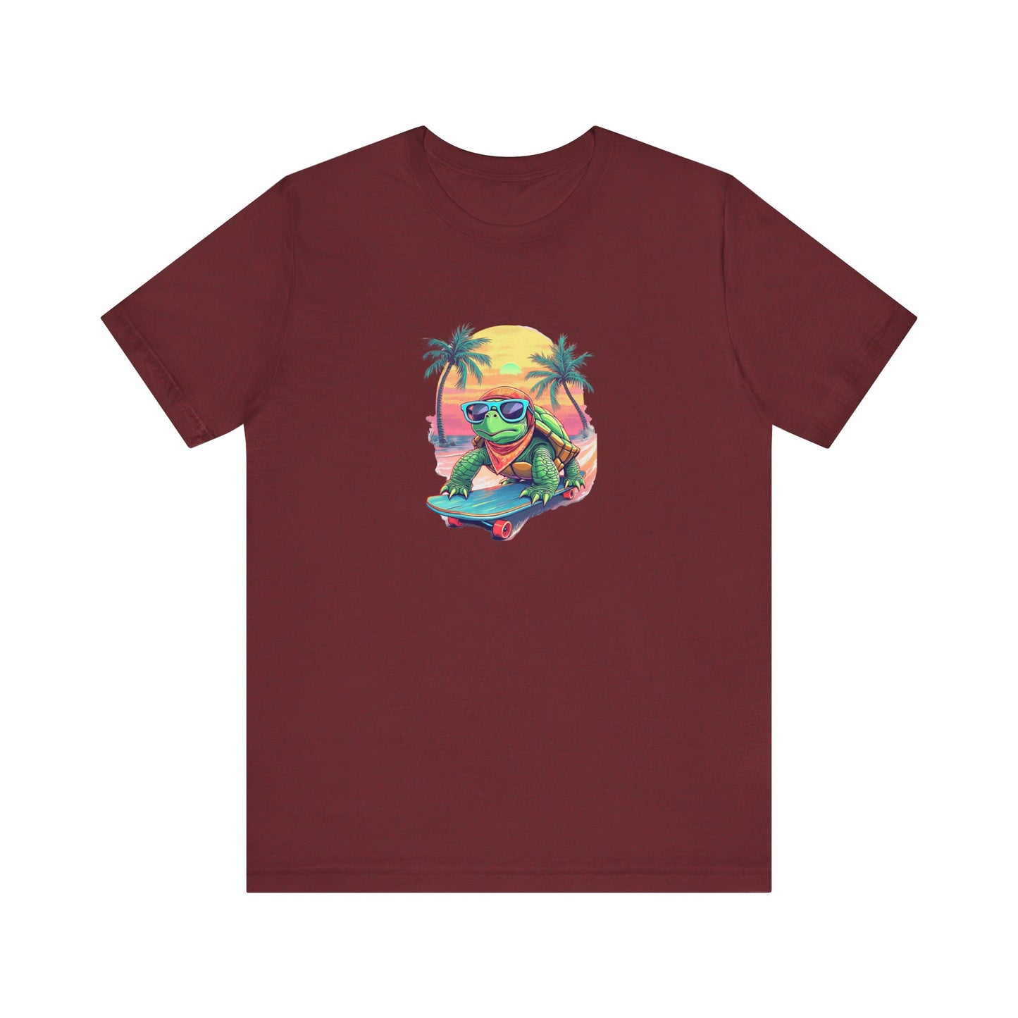 Cartoon Turtle Surf Unisex Tee