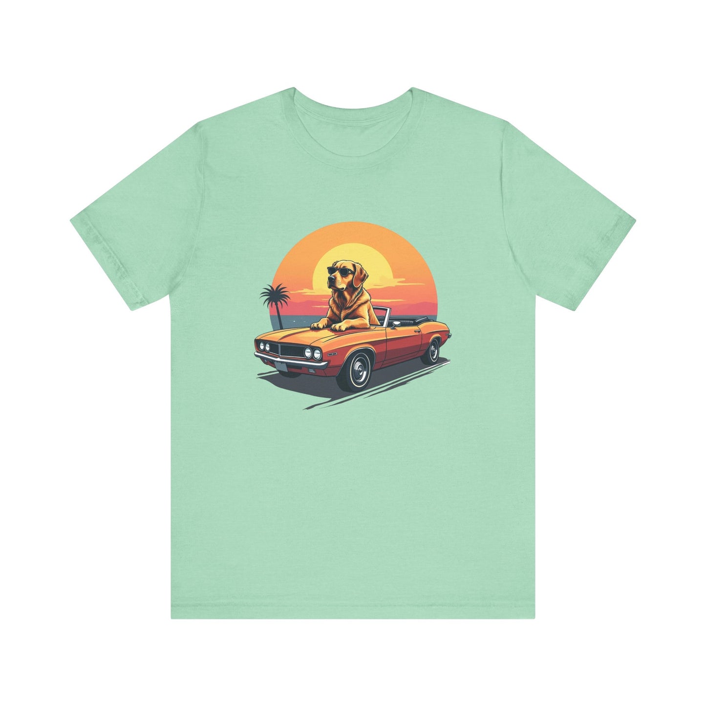 Vintage Sunset Dog T-Shirt Unisex
