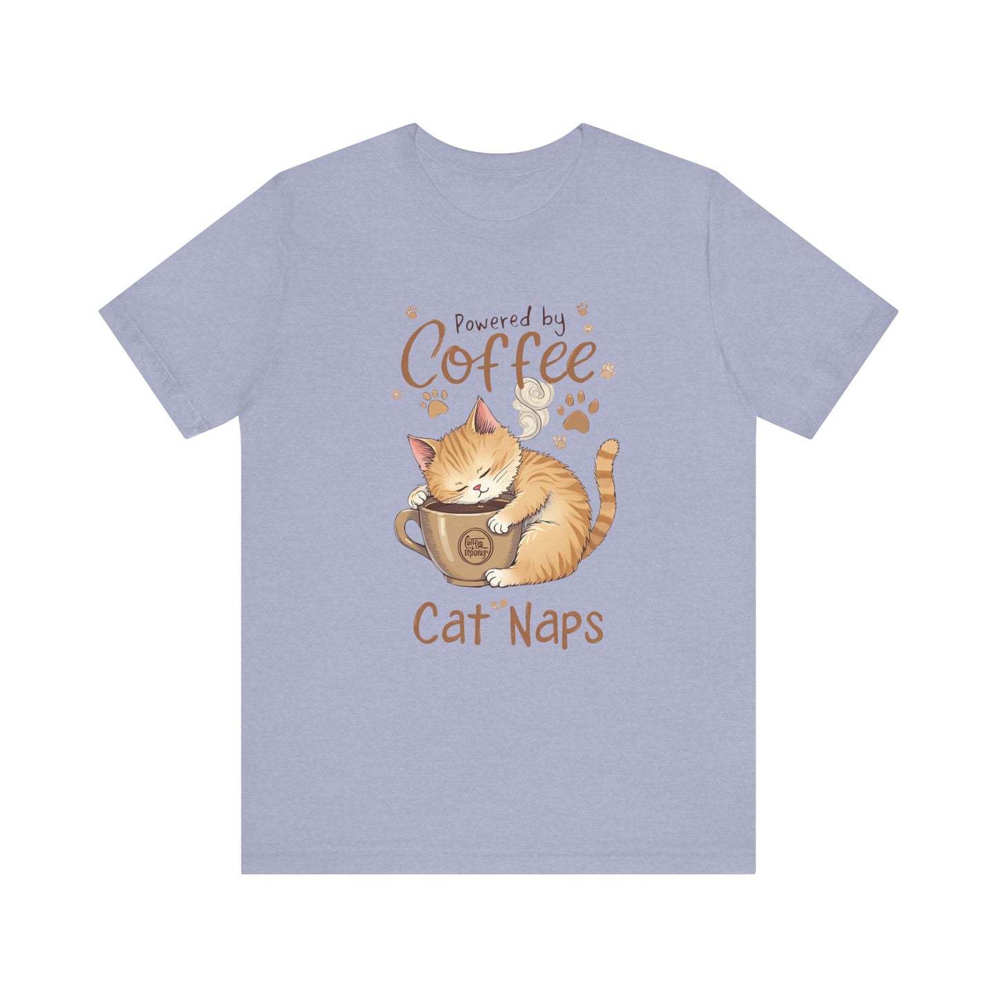 Cute Cat Sleeping on Coffee Cup T-Shirt