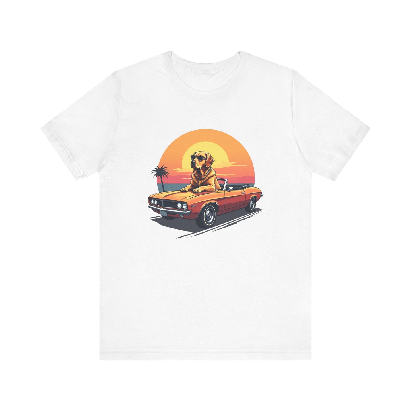 Vintage Sunset Dog T-Shirt Unisex