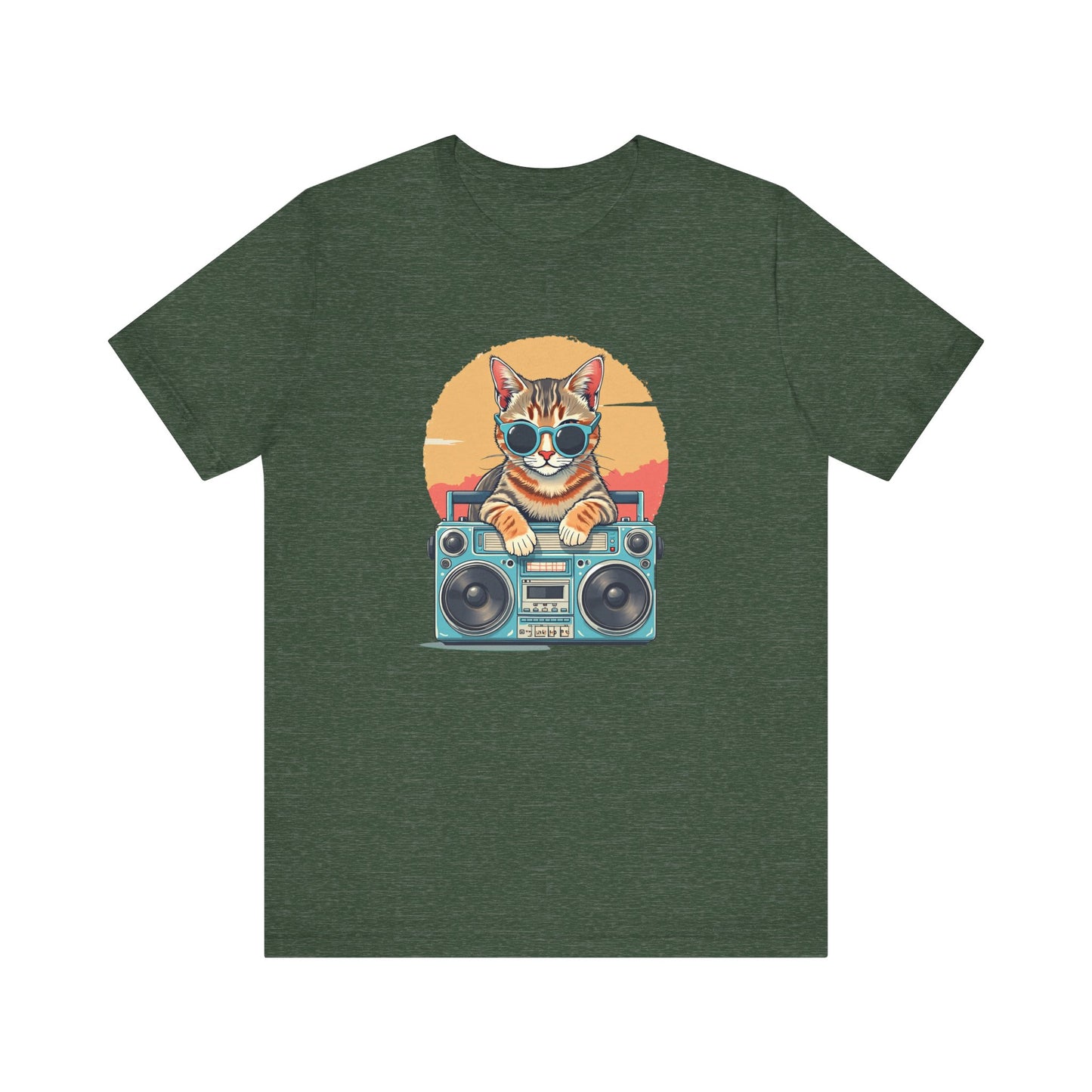 Retro Cat Boombox T-Shirt
