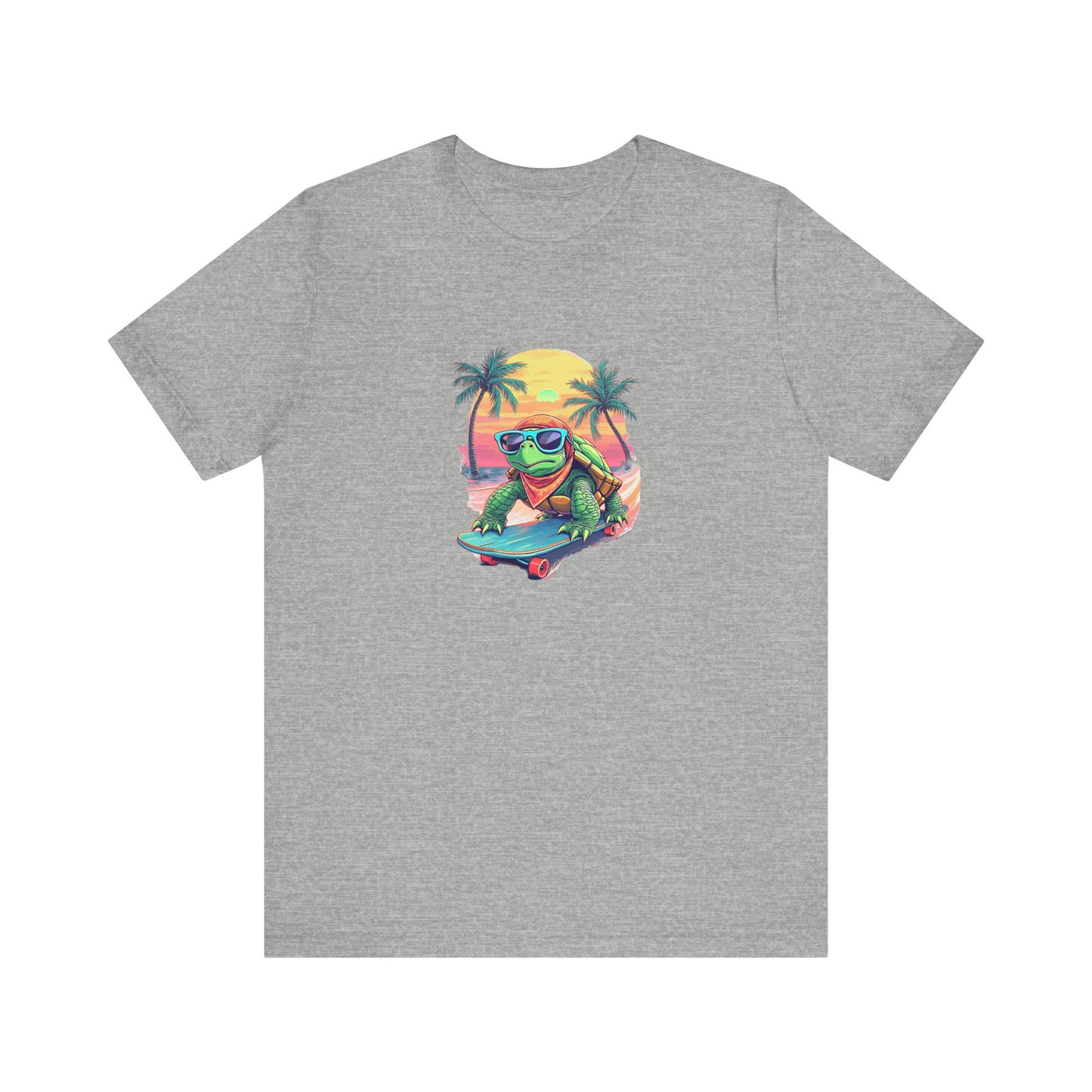 Cartoon Turtle Surf Unisex Tee