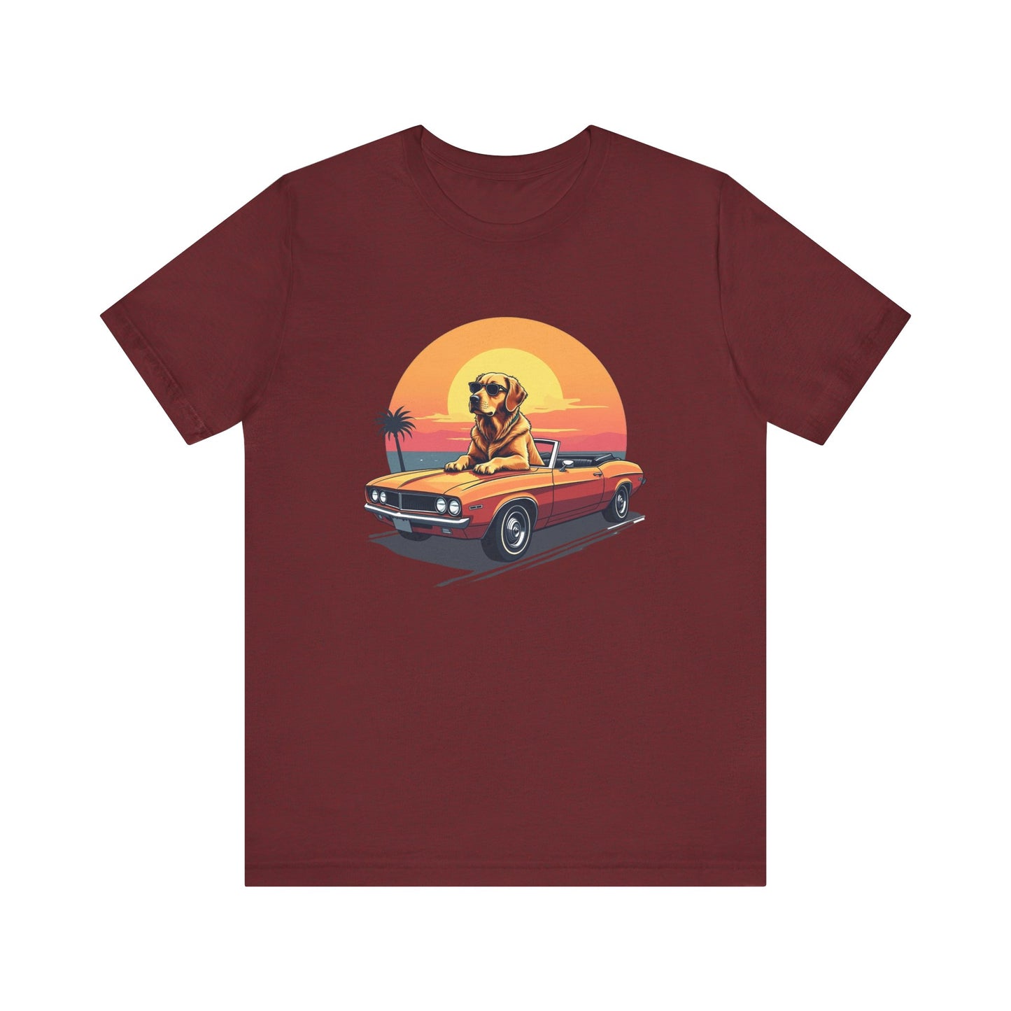 Vintage Sunset Dog T-Shirt Unisex