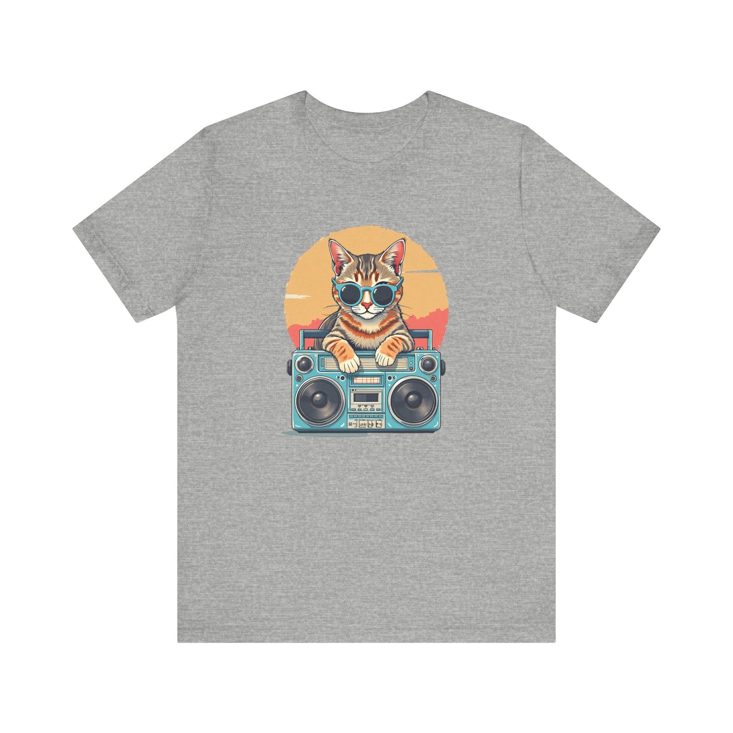 Retro Cat Boombox T-Shirt