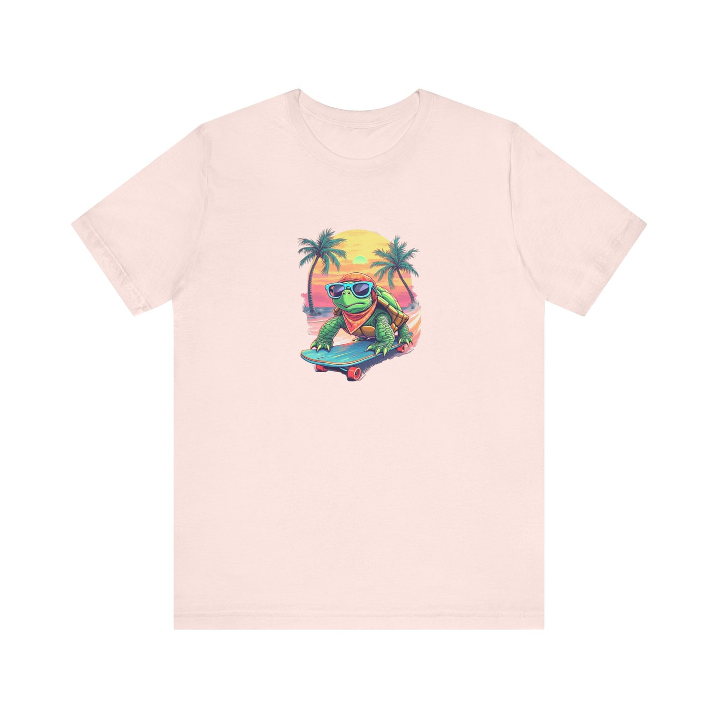 Cartoon Turtle Surf Unisex Tee