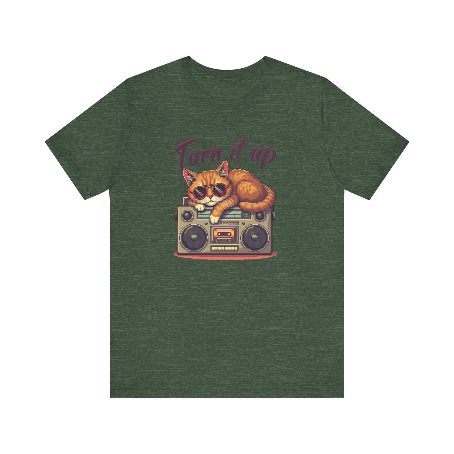 Retro Cat Turn It Up T-Shirt