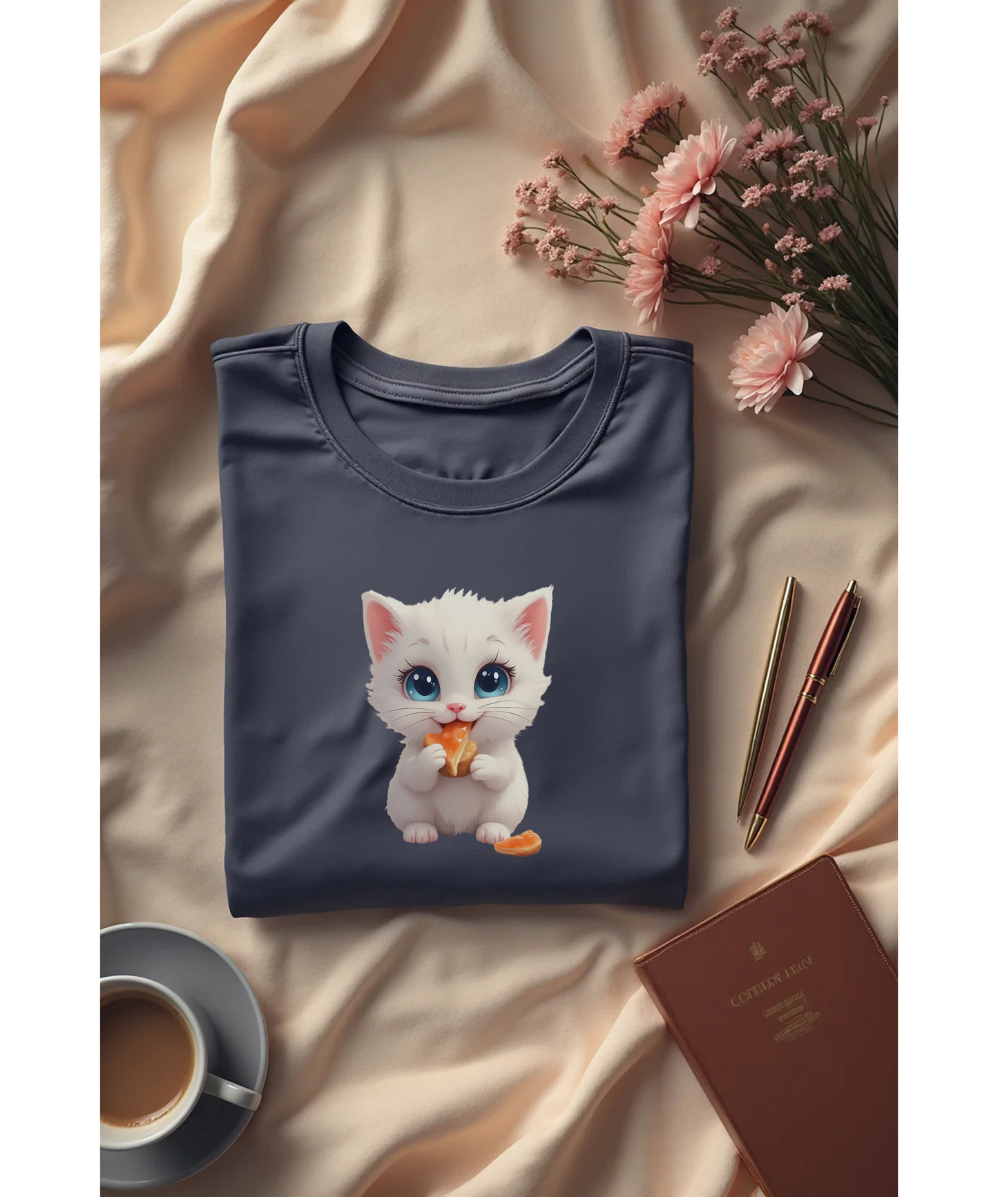 Cute Kitten Eating T-Shirt Unisex