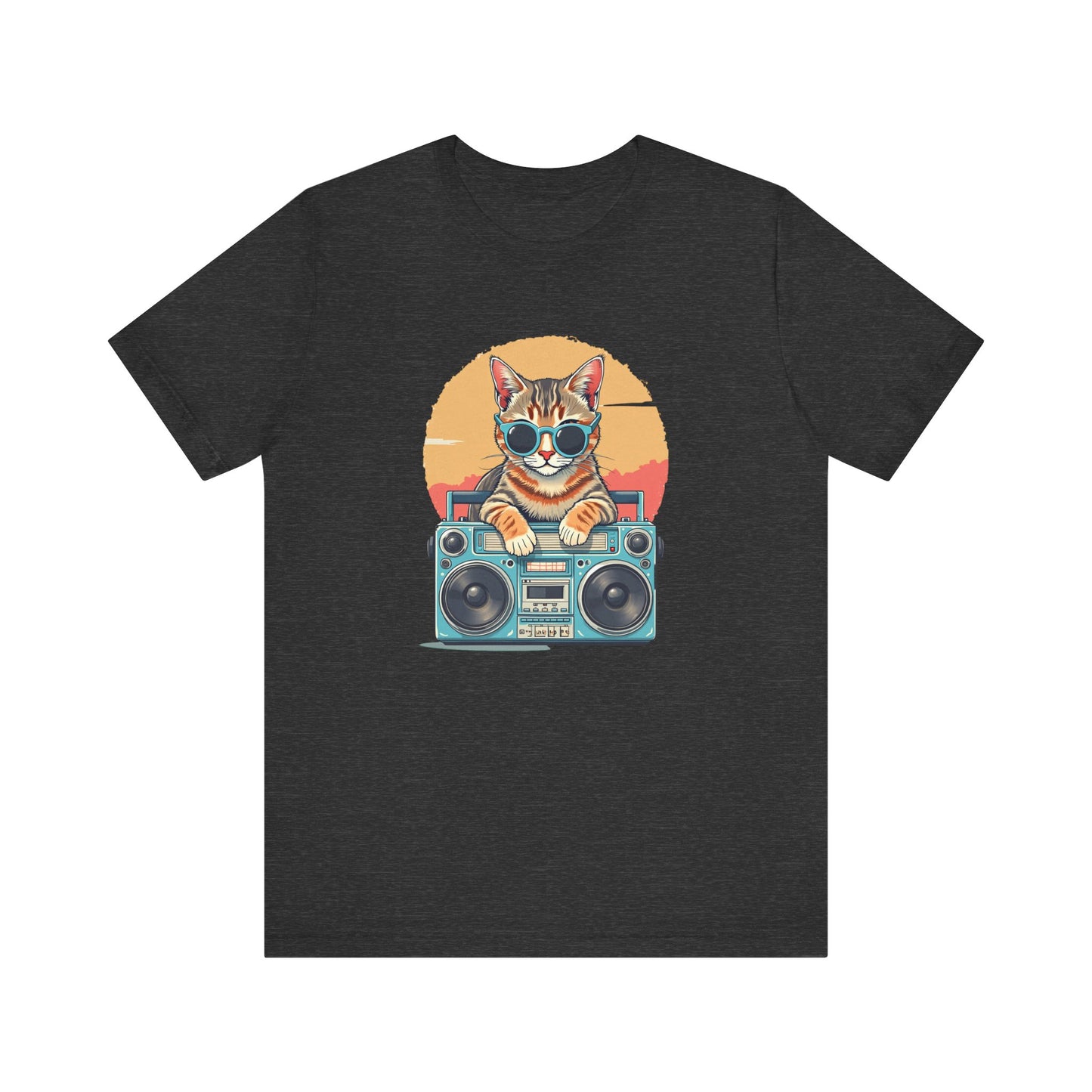 Retro Cat Boombox T-Shirt