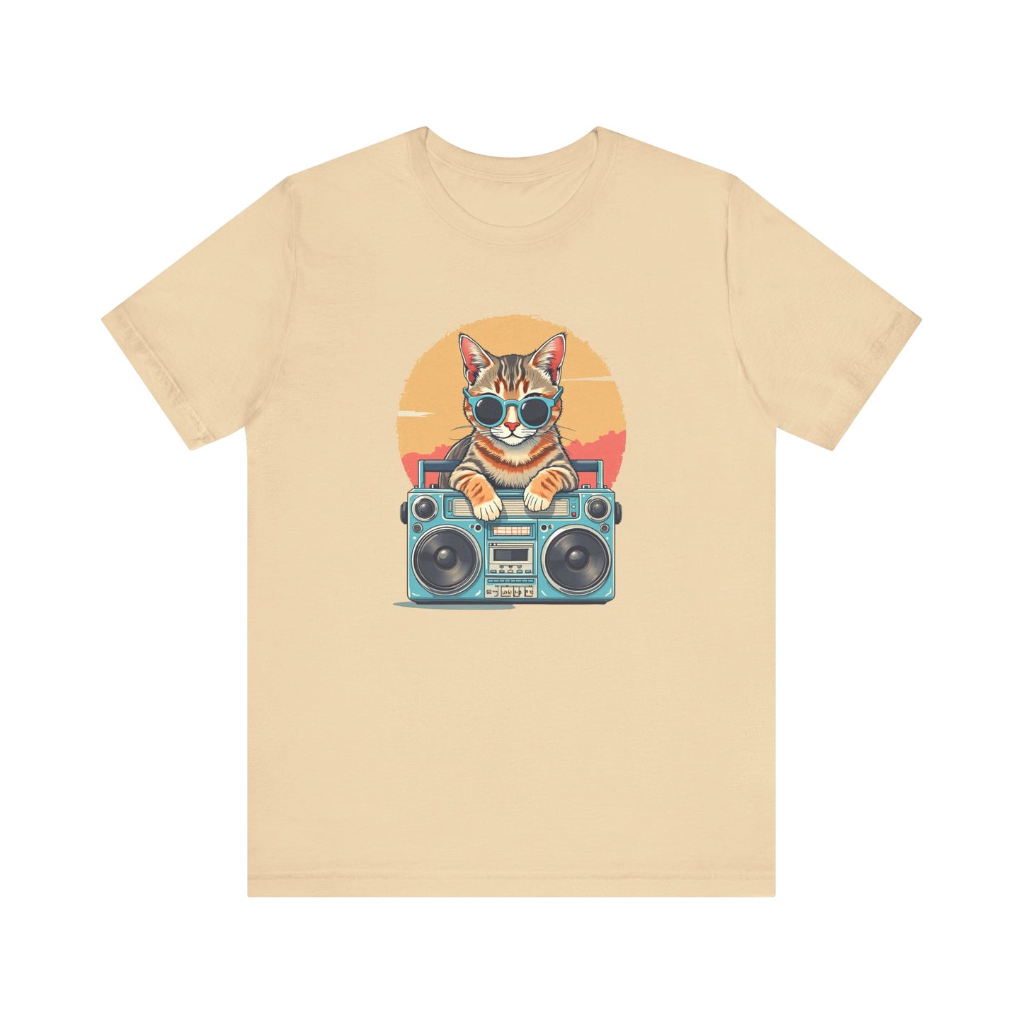 Retro Cat Boombox T-Shirt
