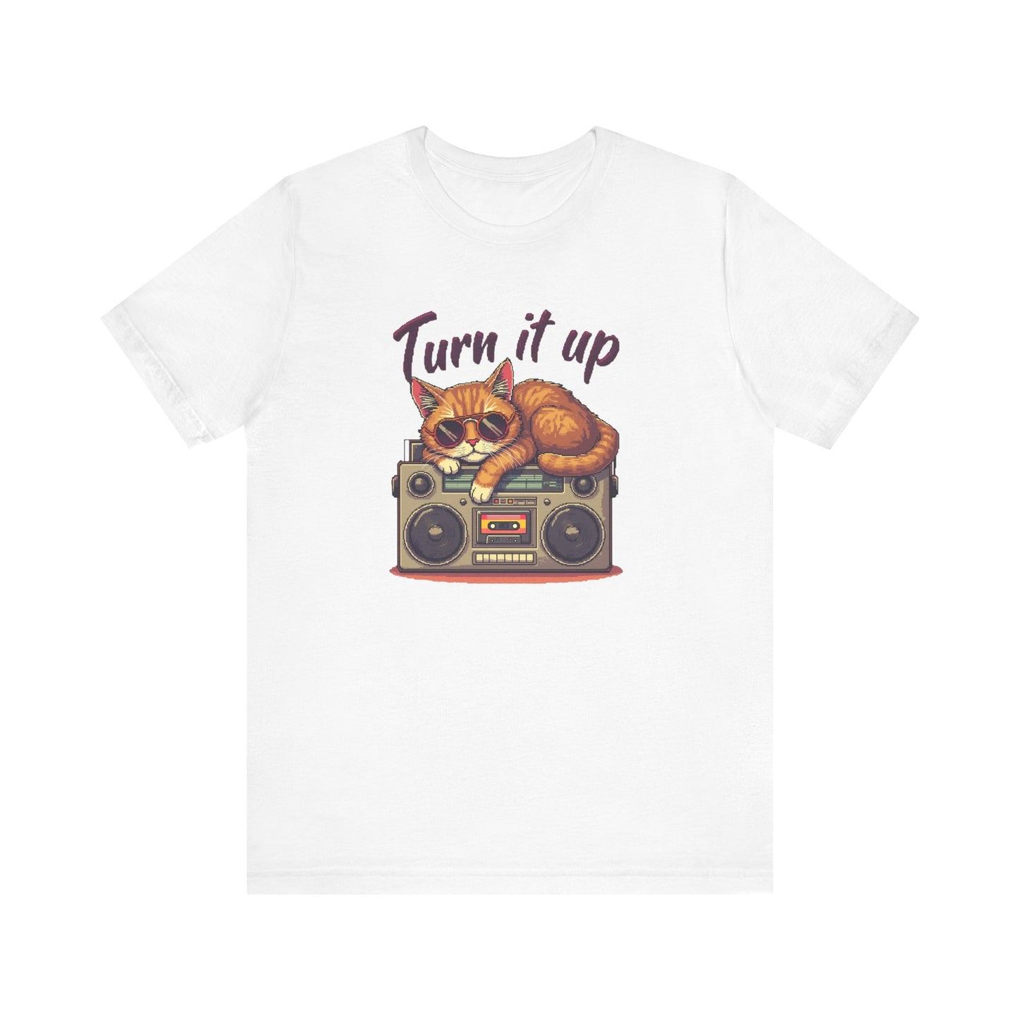 Retro Cat Turn It Up T-Shirt