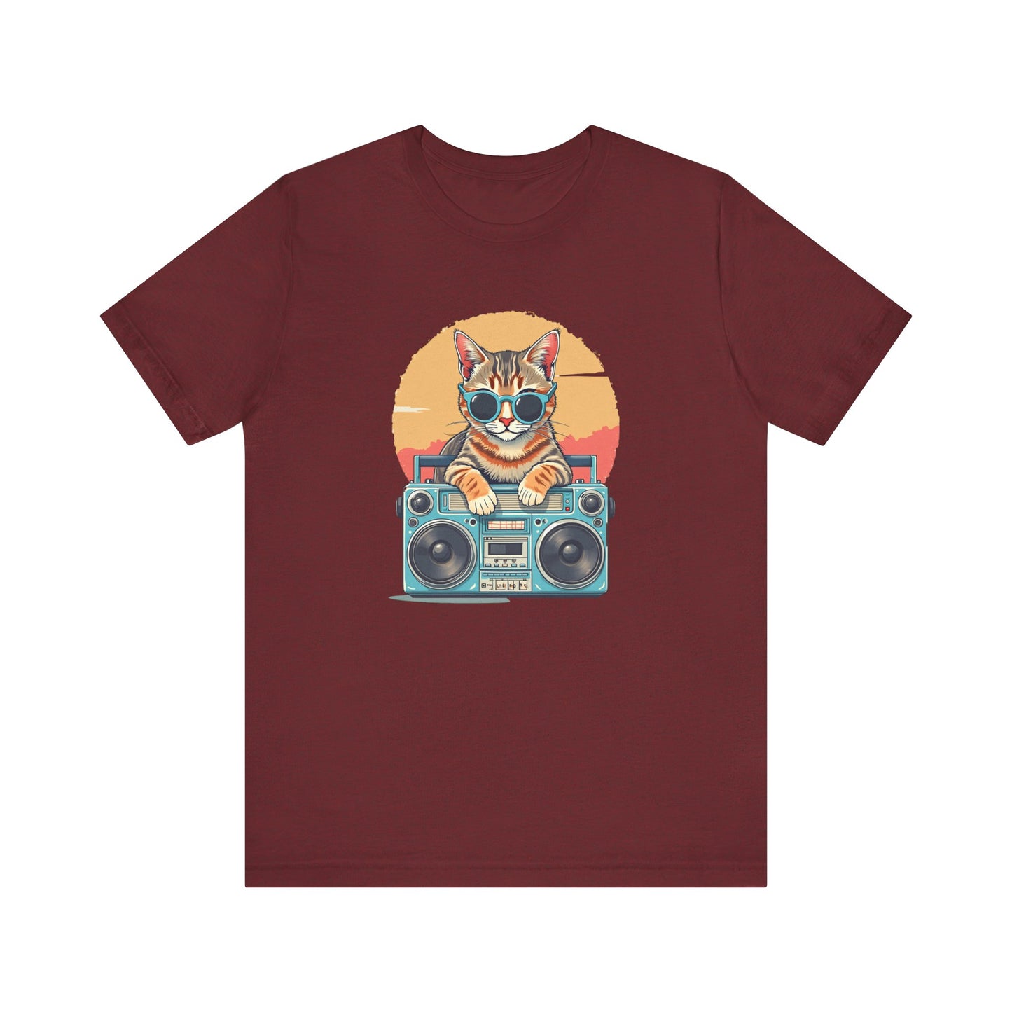 Retro Cat Boombox T-Shirt