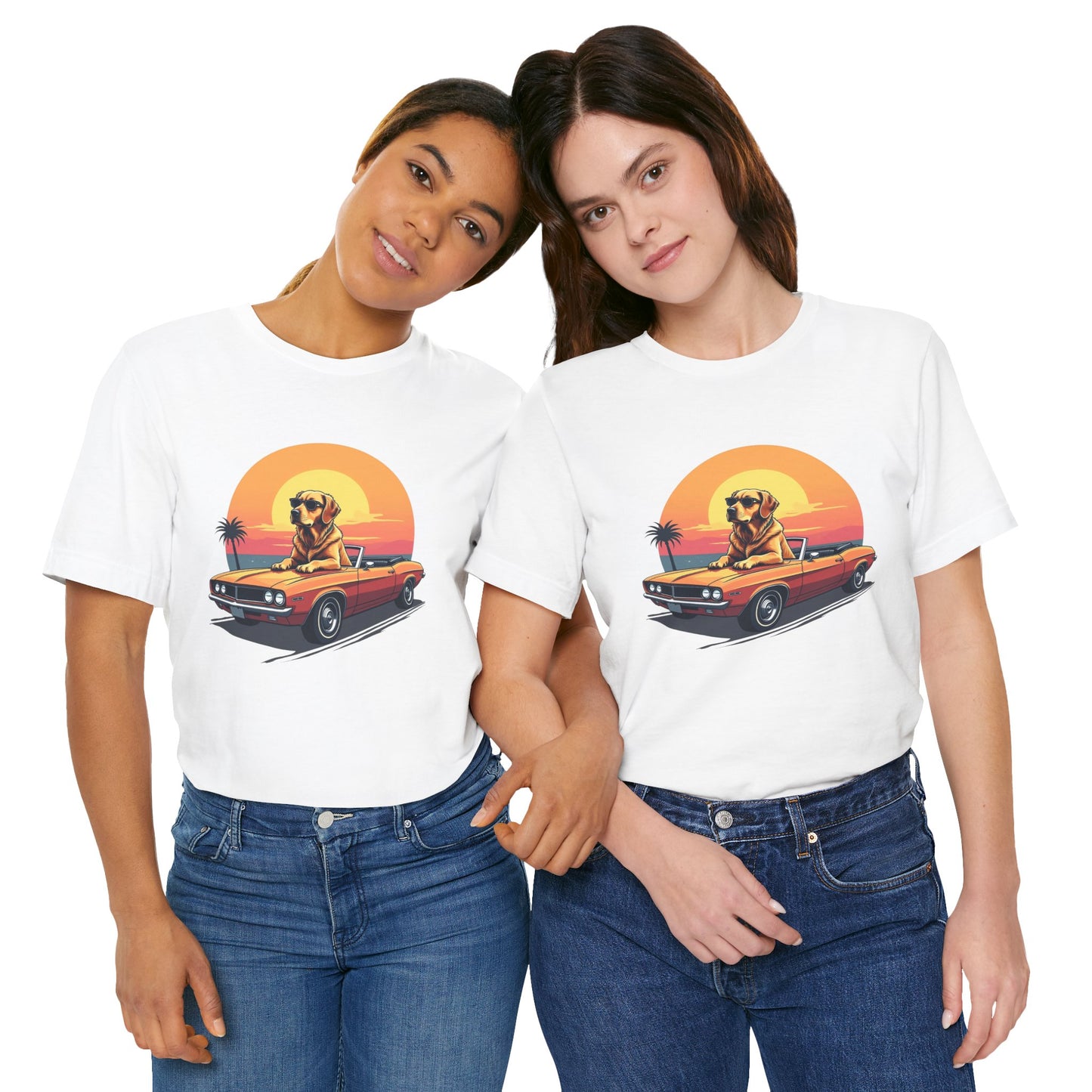 Vintage Sunset Dog T-Shirt Unisex