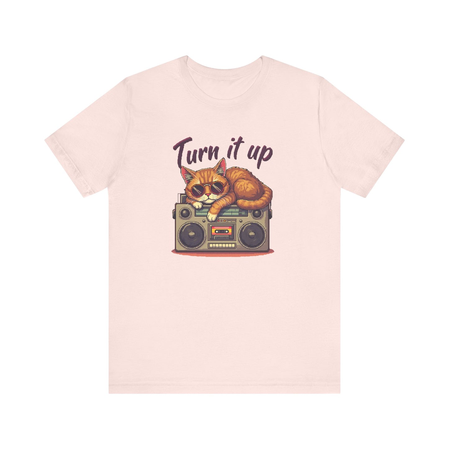 Retro Cat Turn It Up T-Shirt