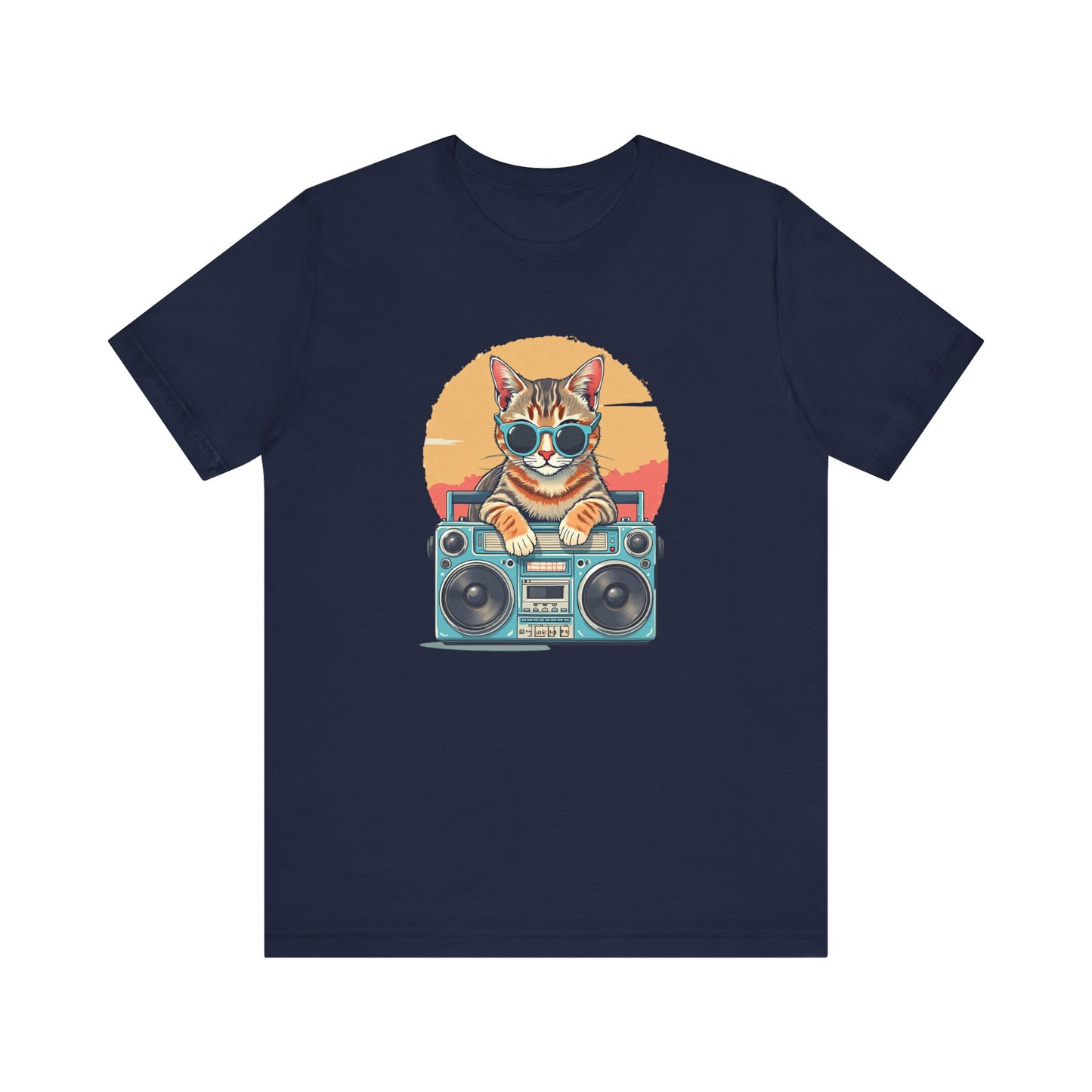 Retro Cat Boombox T-Shirt