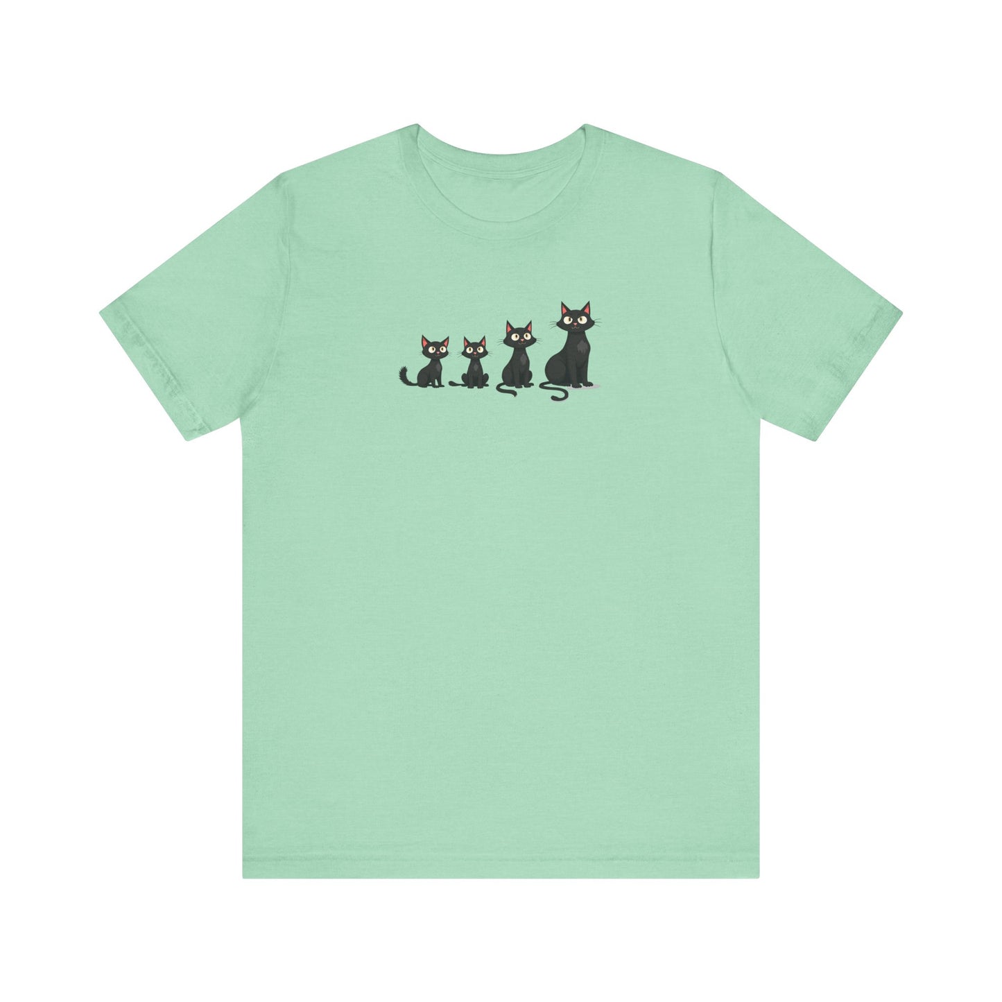 Cute Black Cat Family T-Shirt