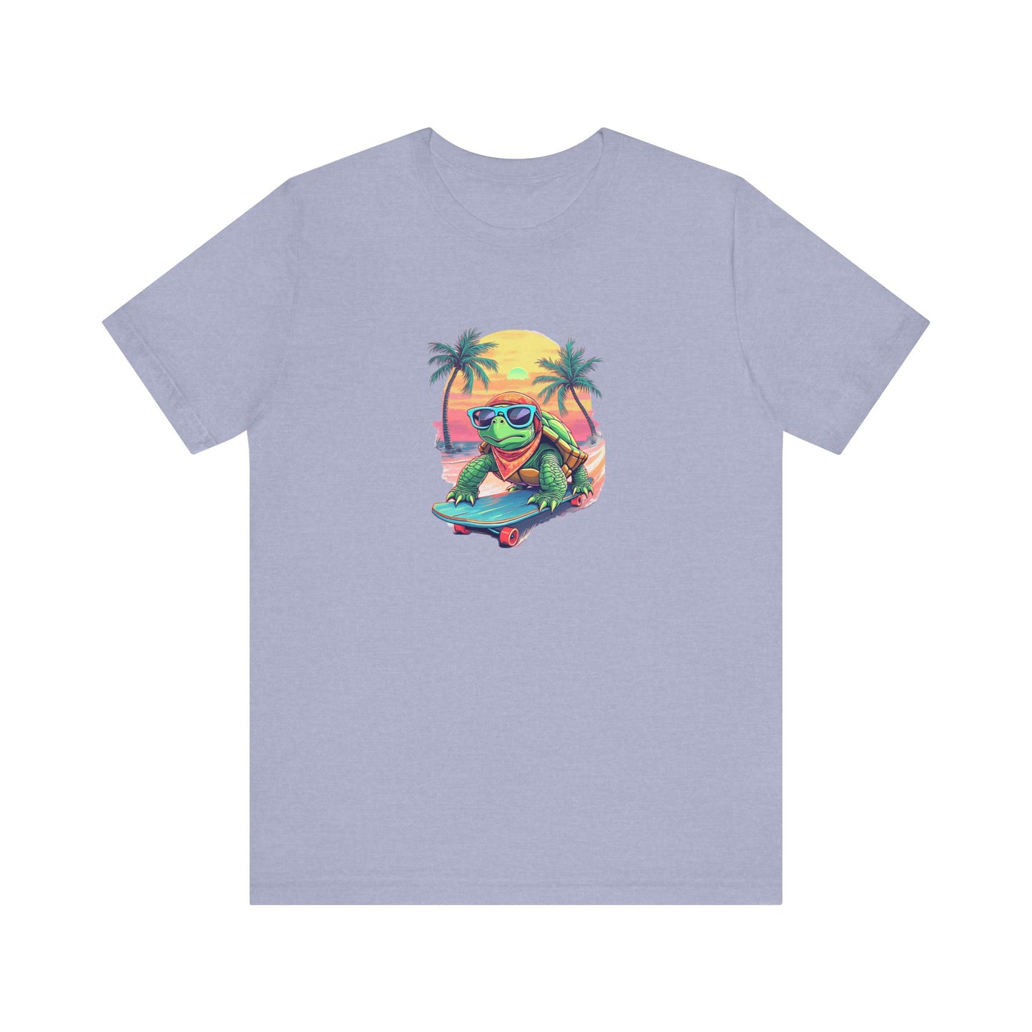 Cartoon Turtle Surf Unisex Tee