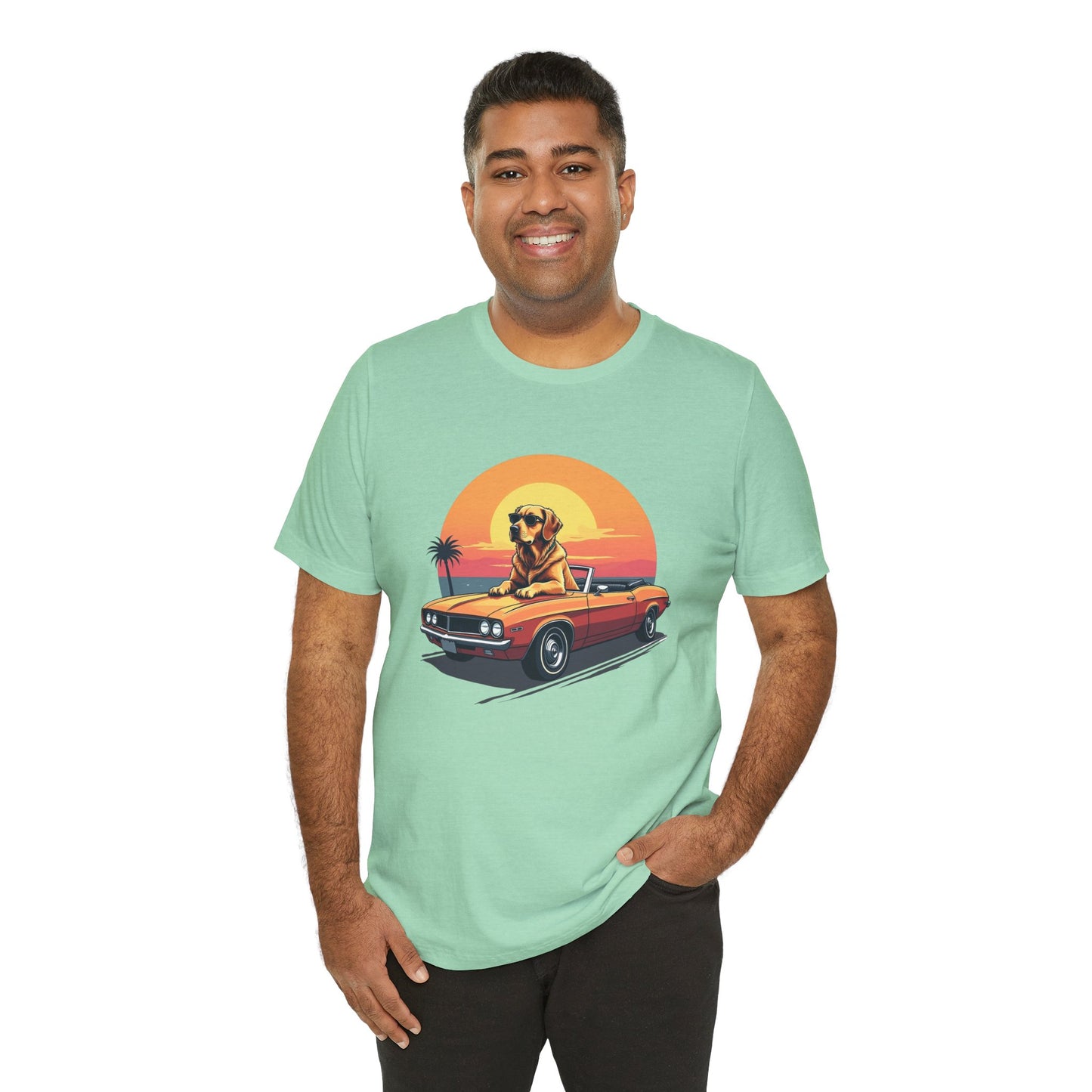 Vintage Sunset Dog T-Shirt Unisex