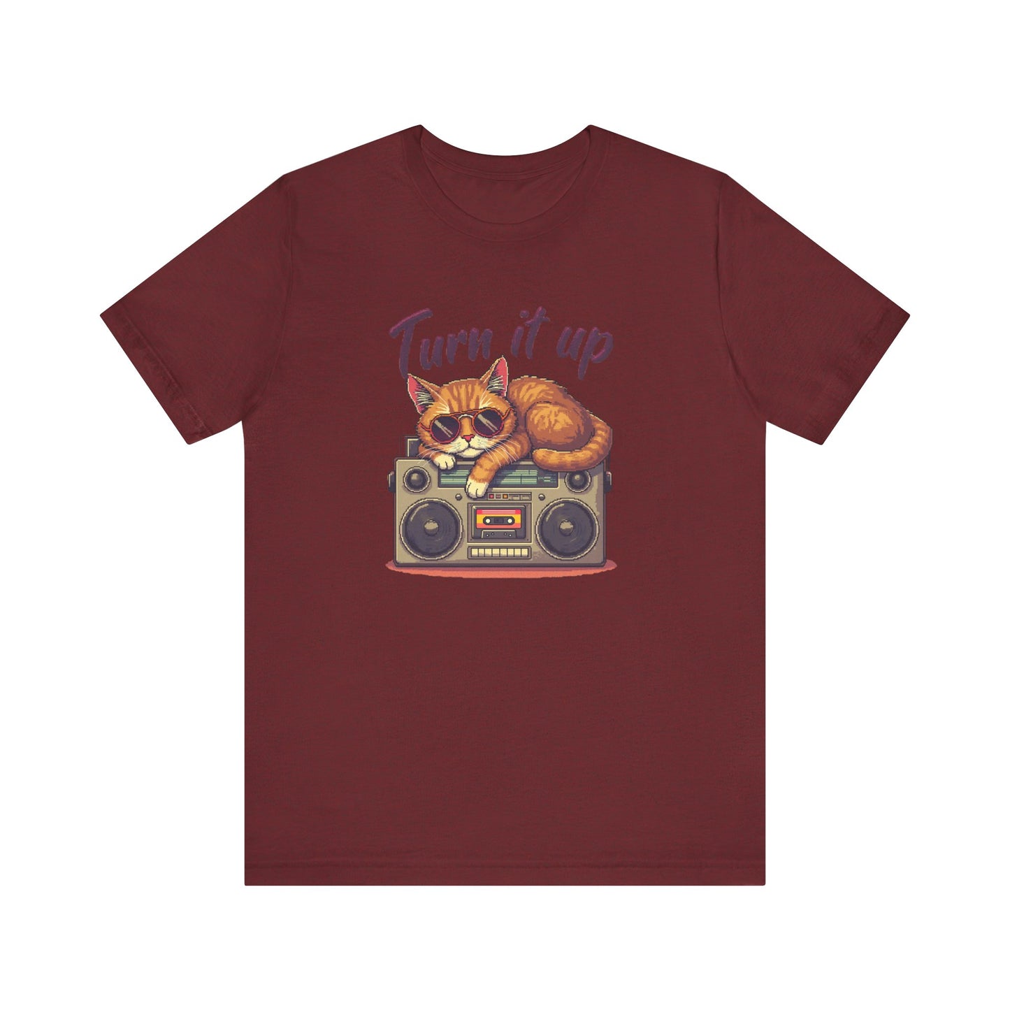 Retro Cat Turn It Up T-Shirt