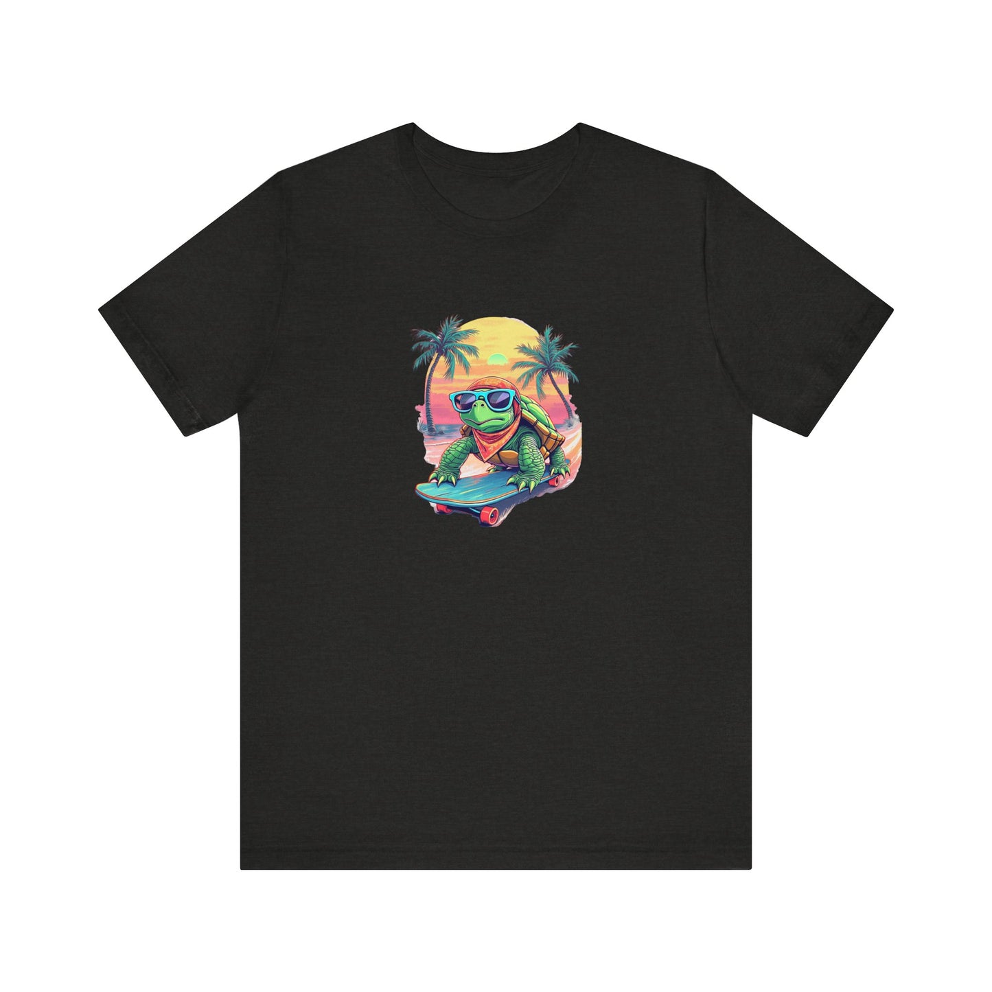 Cartoon Turtle Surf Unisex Tee