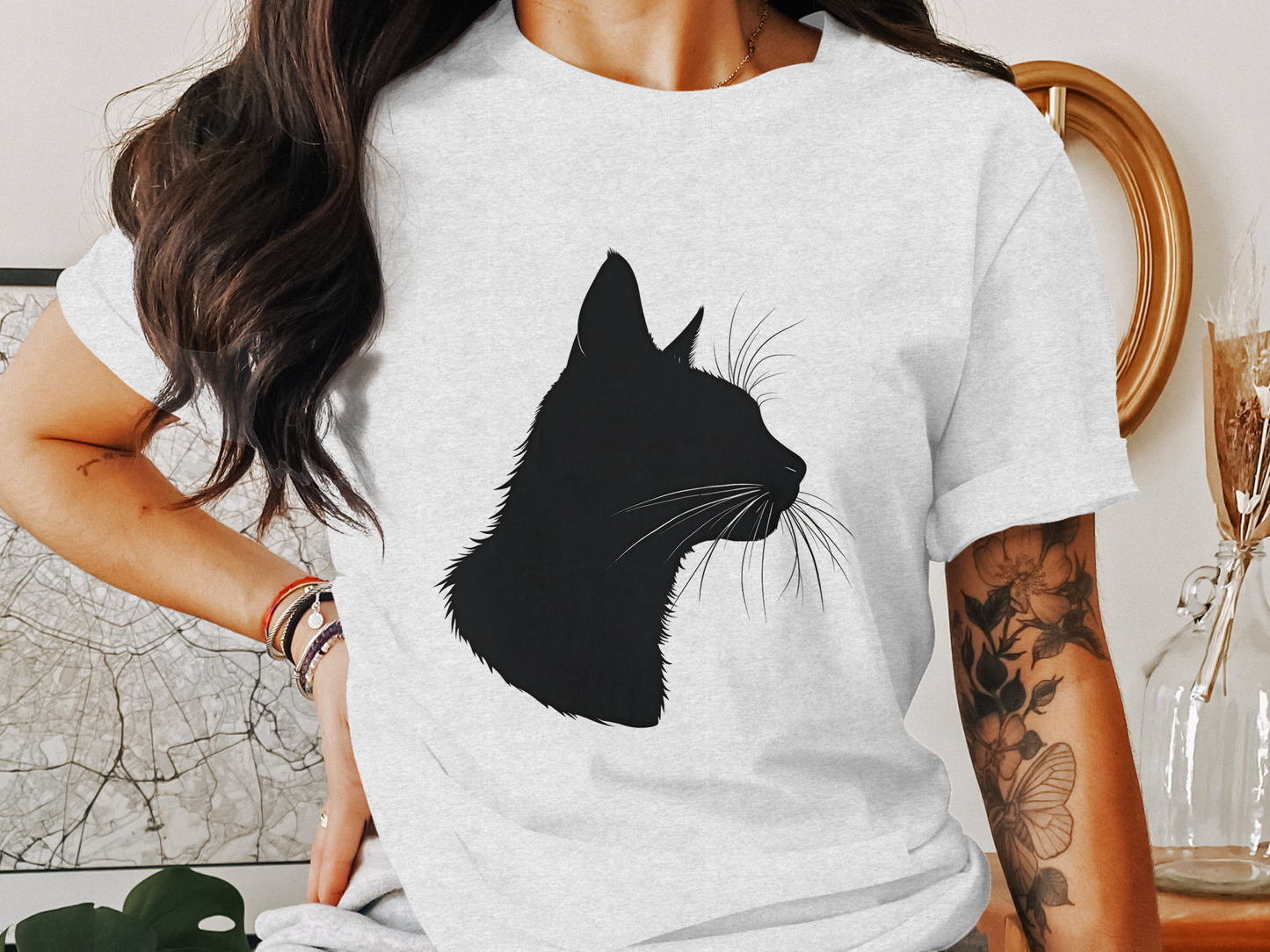 Black Cat Silhouette T-Shirt