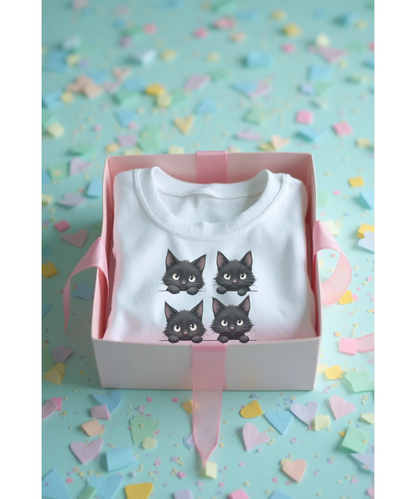 Cute Black Cats T-Shirt Unisex