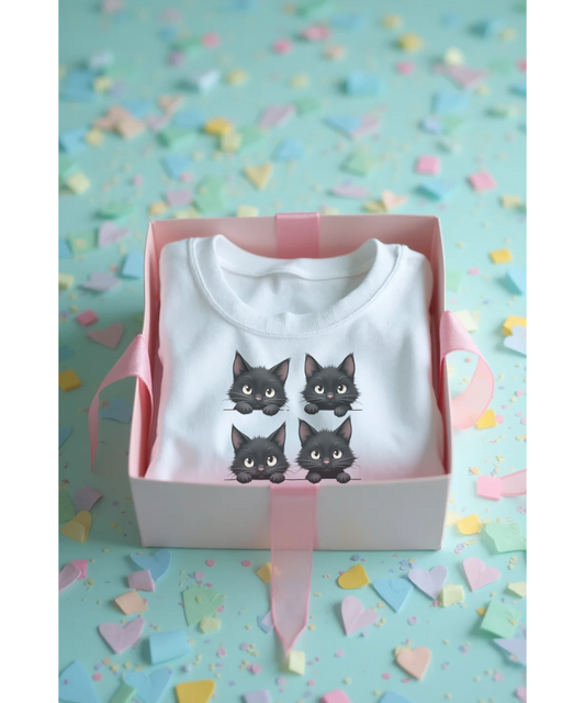 Cute Black Cats T-Shirt Unisex