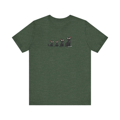Cute Black Cat Family T-Shirt
