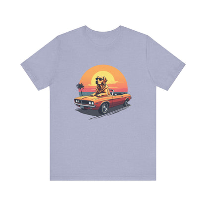 Vintage Sunset Dog T-Shirt Unisex