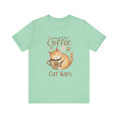 Cute Cat Sleeping on Coffee Cup T-Shirt