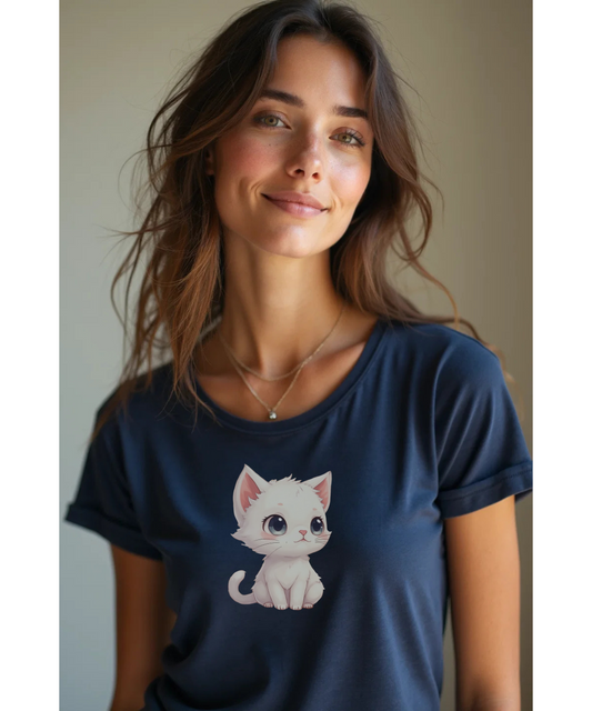 Cute White Kitten T-Shirt