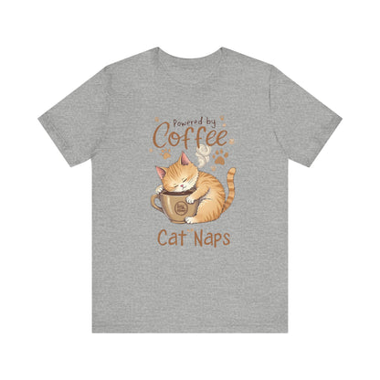 Cute Cat Sleeping on Coffee Cup T-Shirt
