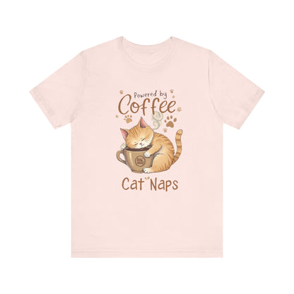 Cute Cat Sleeping on Coffee Cup T-Shirt