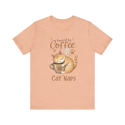 Cute Cat Sleeping on Coffee Cup T-Shirt