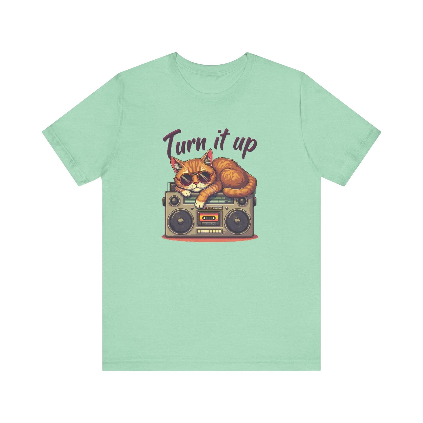 Retro Cat Turn It Up T-Shirt
