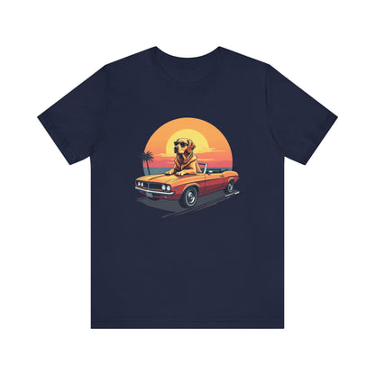 Vintage Sunset Dog T-Shirt Unisex