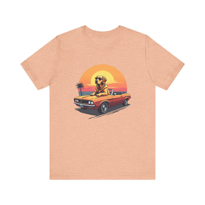 Vintage Sunset Dog T-Shirt Unisex