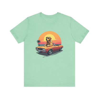 Vintage Sunset Dog T-Shirt Unisex