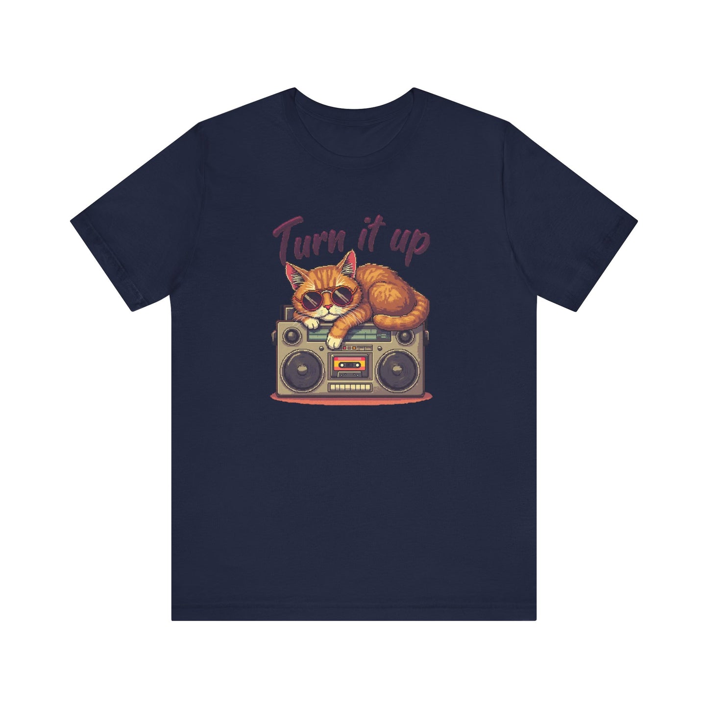 Retro Cat Turn It Up T-Shirt