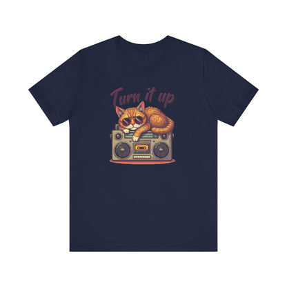 Retro Cat Turn It Up T-Shirt