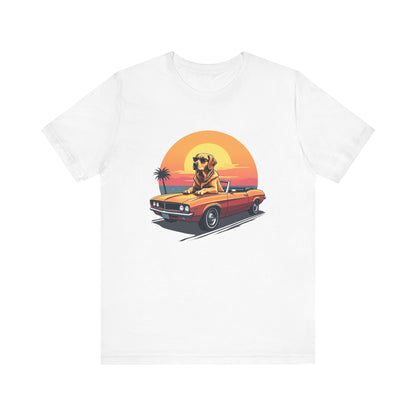 Vintage Sunset Dog T-Shirt Unisex