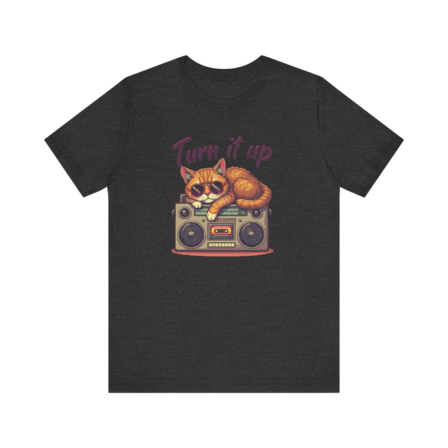 Retro Cat Turn It Up T-Shirt
