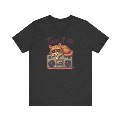 Retro Cat Turn It Up T-Shirt